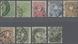 Deutsches Reich - Pfennig: 1880/1889, Lot Von Neun Gestempelten Marken: MiNr. 39 - Sammlungen