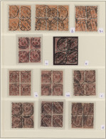 Deutsches Reich - Krone / Adler: 1889/1900, GESTEMPELTE VIERERBLOCKS, Sammlungsp - Sammlungen