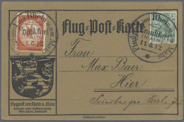 Deutsches Reich - Germania: 1912, Flugpost Rhein/Main, Partie Von Zehn Karten Mi - Colecciones