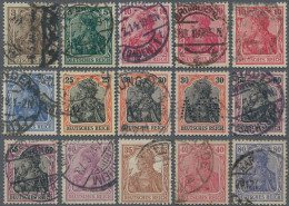 Deutsches Reich - Germania: 1914/1921, Lot Von 15 Gestempelten Marken: MiNr. 84 - Verzamelingen