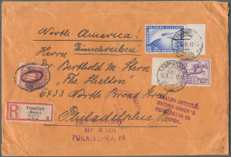 Deutsches Reich - Weimar: 1928/1936, Zeppelin/Flugpost, Partie Von Fünf Briefen/ - Collections