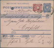 Deutsches Reich - Ganzsachen: 1883/1889, Lot Von Sechs Auffrankierten Ganzsachen - Other & Unclassified