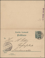 Deutsches Reich - Ganzsachen: 1900/1916, Lot Von Drei Gebrauchten Doppelkarten 5 - Sonstige & Ohne Zuordnung