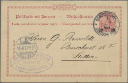 Deutsche Post In Der Türkei - Ganzsachen: 1894/1914, Saubere Partie Von 18 Gebra - Deutsche Post In Der Türkei