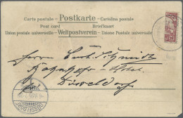 Deutsche Kolonien - Karolinen: 1901/1909 (ca.), 11 Belege Mit Ansichtskarten, Ei - Carolinen