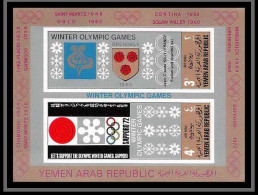 Nord Yemen YAR - 3614 Bloc N° 82 B Non Dentelé Imperf ** MNH Jeux Olympiques (olympic Games) Grenoble 1968 Cote 25 Euros - Winter 1968: Grenoble