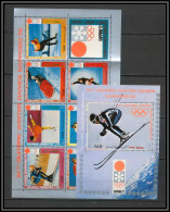 Nord Yemen YAR - 3622/ N° 1440 / 1446 Bloc N° 172 Ski Downhill Skiing Jeux Olympiques (olympic Games) Sapporo ** MNH  - Winter 1972: Sapporo