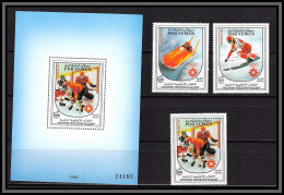 South Yemen PDR 6010 N°343/345 + Bf 18  Bob Ski Sarajavo Ice Hockey 1984 ** MNH Jeux Olympiques (olympic Games) - Hockey (su Ghiaccio)
