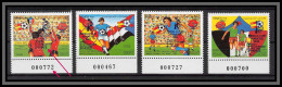 South Yemen PDR 6014a N°294/297 Football Overprint Winners World Cup 1982 Espana  Soccer MNH Sheet Printing Number  - Yémen