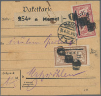 Memel: 1920/1925, Gehaltvoll, Interessante Partei Von über 70 Belegen Mit Flugpo - Memel (Klaipeda) 1923