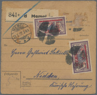 Memel: 1921/1925 (ca): Konvolut Von 143 Belegen Mit Wert-, Luftpost-, Einschreib - Memel (Klaipeda) 1923