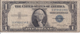 BILLETE DE ESTADOS UNIDOS DE 1 DOLLAR DEL AÑO 1935 LETRA E WASHINGTON  (BANK NOTE) - Certificati D'Argento (1928-1957)