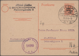 Sowjetische Zone - Ganzsachen: 1948/1949, Lot Von Acht Gebrauchten Ganzsachenkar - Sonstige & Ohne Zuordnung