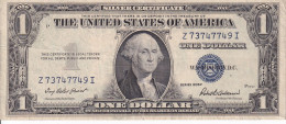 BILLETE DE ESTADOS UNIDOS DE 1 DOLLAR DEL AÑO 1935 LETRA F WASHINGTON  (BANK NOTE) - Certificaten Van Zilver (1928-1957)