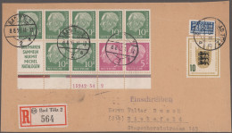 Bundesrepublik Und Berlin: 1954/1968, Zusammendrucke Der Freimarkenserien Heuss, - Sammlungen