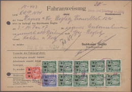 Berlin: 1947/1948, Fahrgenehmigung/Fahrbefehl/Fahranweisung, Partie Von 17 Mit F - Briefe U. Dokumente