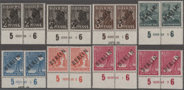 Berlin: 1948, Schwarzaufdruck, Schöne Partie Von 12 Waagerechten Unterrandpaaren - Unused Stamps