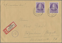 Berlin: 1949-1990 MEHRFACHFRANKATUREN: Sammlung Von 75 Briefen Und Postkarten Mi - Lettres & Documents