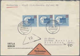 Berlin: 1952/1967, Partie Von Ca. 121 Bedarfs-Briefen Und -Karten, Alle Mit Auss - Lettres & Documents