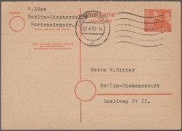 Berlin - Ganzsachen: 1949/1956, Saubere Sammlung Von 18 Ganzsachenkarten, Davon - Other & Unclassified