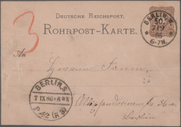 Berlin - Rohrpost: 1879/1960, Saubere Spezial-Sammlung Mit Ca. 130 Rohrpost-Bele - Other & Unclassified