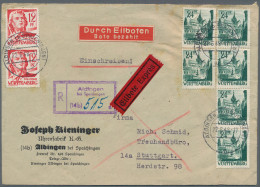 Französische Zone: 1946/1949, Partie Von Ca. 71 Briefen Und Karten Mit Netter Mi - Sonstige & Ohne Zuordnung