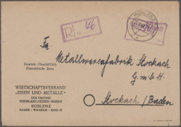 Französische Zone: 1946/1949, Schöner Posten Mit über 80 Belegen Bedarfs-/Geschä - Andere & Zonder Classificatie