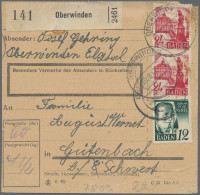 Französische Zone - Baden: 1946/1949 (ca.), Interessenate Belegesammlung Mit Rei - Sonstige & Ohne Zuordnung