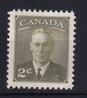 Canada: 1949/51   KGVI (inscr. 'Postes  Postage')    SG415a     2c   Olive-green     MH - Nuevos