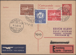 Bundesrepublik - Ganzsachen: 1960/1965, Antwortkarte 20 Pfg. Heuss, Drei Gebrauc - Other & Unclassified