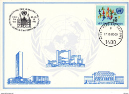 NATIONS UNIES 1980  LÜBECK TRAVEMÜNDE CARTE Yvert 5 - Cartas & Documentos