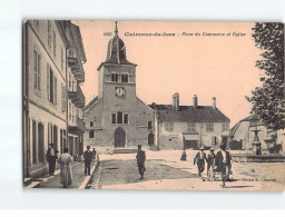 CLAIRVAUX : Place Du Commerce Et Eglise - Très Bon état - Clairvaux Les Lacs