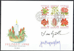 Delcampe - Lars Sjööblom. Sweden 1990. Christmas. Michel 1643-1648 FDC. - FDC