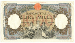 1000 LIRE CAPRANESI REPUBBLICHE MARINARE FASCIO L'AQUILA 28/08/1942 BB+ - Sonstige