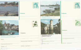 SWANS - 4 Diff Postal STATIONERY Cards Germany Card Cover Swan Stamps - Cygnes