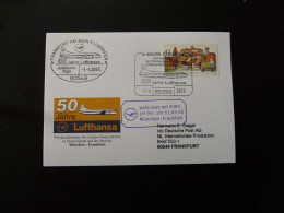 Vol Special Flight Munchen Frankfurt For 50 Years Of Lufthansa 2005 - Brieven En Documenten
