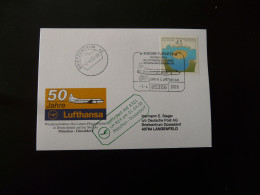 Vol Special Flight Munchen Dusseldorf For 50 Years Of Lufthansa 2005 - Lettres & Documents