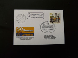 Vol Special Flight Frankfurt Dusseldorf For 50 Years Of Lufthansa 2005 - Cartas & Documentos