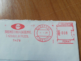 D200919  Hungary  Cover -  EMA Red Meter   OMKER - Orvosi Műszerkereskedelem - Medical Equipment Budapest 1980-90 - Timbres De Distributeurs [ATM]