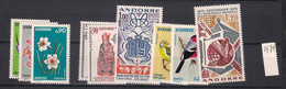 1974 MNH Andorra Fr,  Year Complete, Postfris - Años Completos