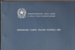 6-Libretto Annuale 1983-Emissione Carte Valori Postali Italia Repubblica-Nuovo Fior Di Stampa - Markenheftchen