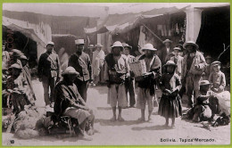 Af1475 - BOLIVIA - Vintage Postcard - Tupiza Mercado - Ethnic - Bolivia