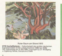 FEMALE NUDE Art By Kirchner At Aschaffenberg Postal STATIONERY Card 1980 Germany Cover Stamps - Desnudos
