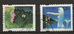 POLAND Oblitéré 3430-3431 Europa La Sirène La Fleur Et La Fougère Contes Et Légendes - Used Stamps