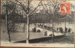 Cpa 24 Eymet L'inondation, Animée,éd Gillet, écrite En 1910 - Eymet