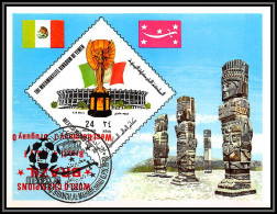 Yemen Royaume (kingdom) - 4180 Bloc 216 Surcharge Renversée Reverse Overprint RR Mexico 1970 Brazil Football Soccer - 1970 – Mexico