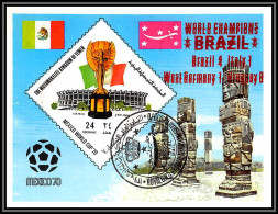 Yemen Royaume (kingdom) - 4182 Bloc N°216 Surcharge Double Overprint RR World Mexico 1970 BRAZIL WINNER Football Soccer - Yémen