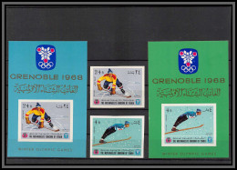 Yemen Royaume (kingdom) - 4445 Bloc N°60/62 B 107X75 Mm Grenoble 1968 Jeux Olympiques (olympic Games) Mnh ** Cote 90 ++ - Yémen