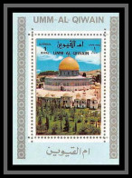 0023/ Umm Al Qiwain Deluxe Blocs ** MNH Michel N° 1687 / 1692 Arabian Landscapes Mosquée Mosque Tirage Bleu - Islam