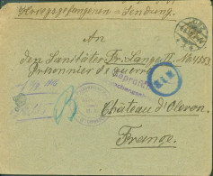 Guerre 14 Charente Maritime Prisonnier Allemand Château D'Oléron CAD Lubz 8 8 1918 Censure Allemand + Dépôt PG B? - 1. Weltkrieg 1914-1918